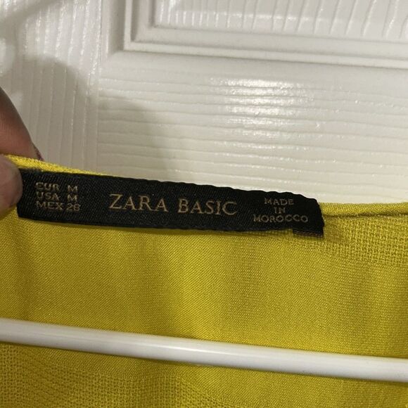 Zara Yellow Mini Dress(Size Medium) - Picture 5 of 5